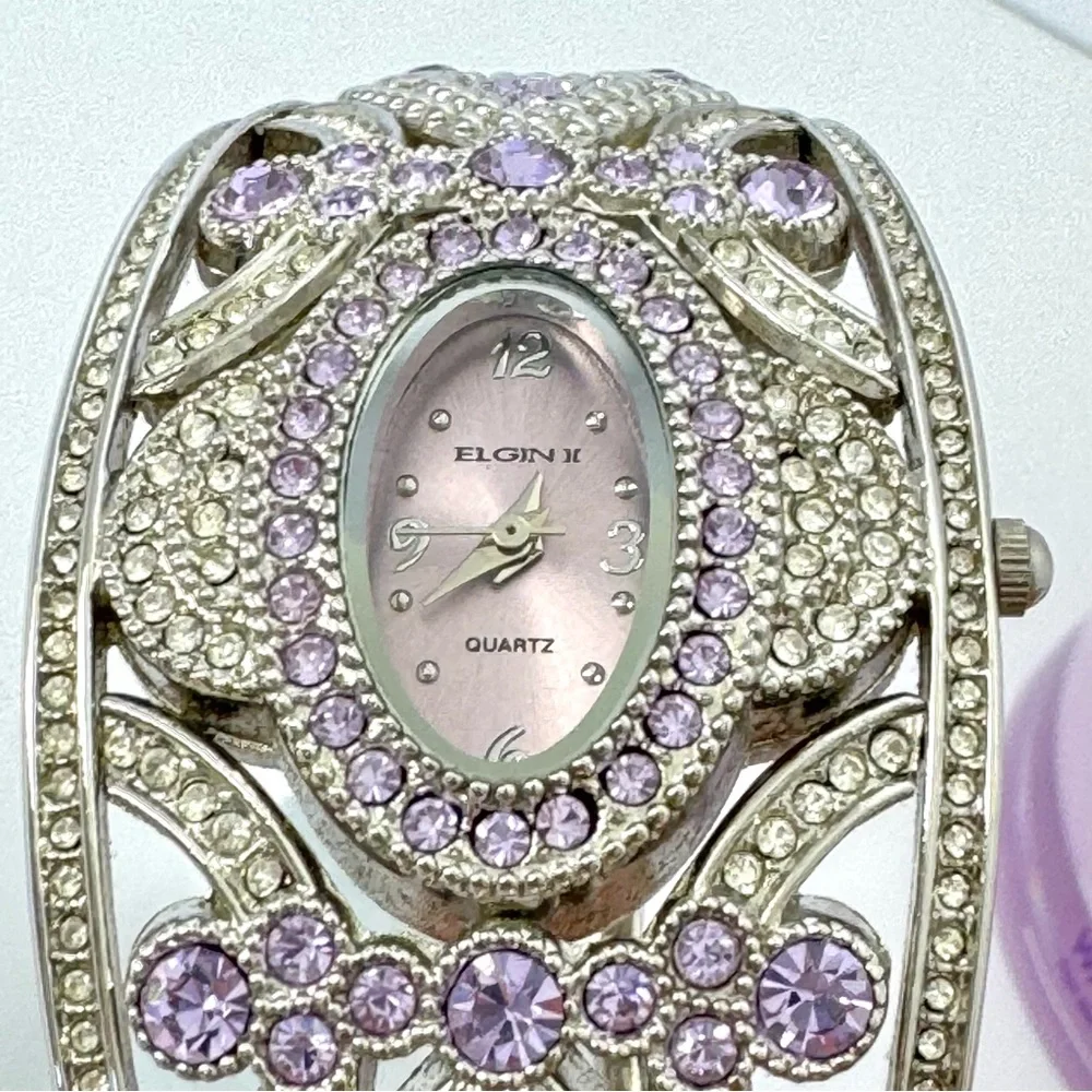 Bundle🛍️ Elgin II Watch Ring Korean Cream Clinique Eyeshadow Silver Purple Glam